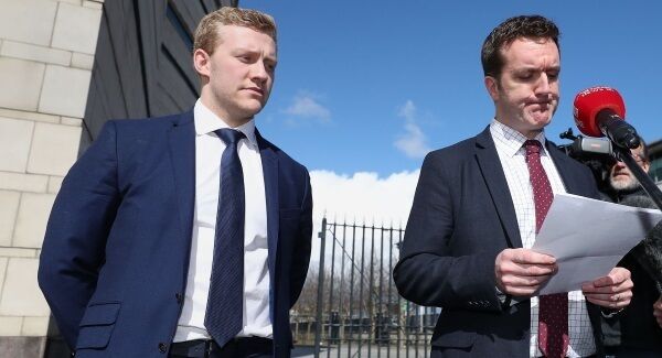 Stuart Olding outside court after the verdict was given today.