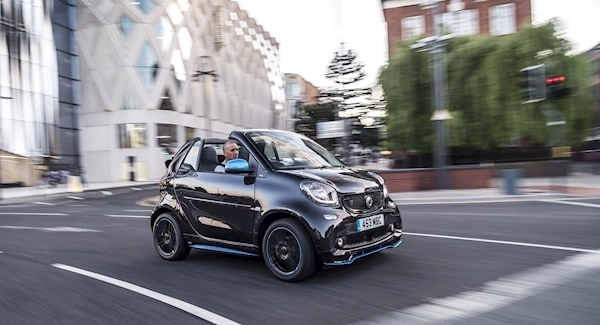 Get Smart with the stylish all-electric                    EQ two-seater