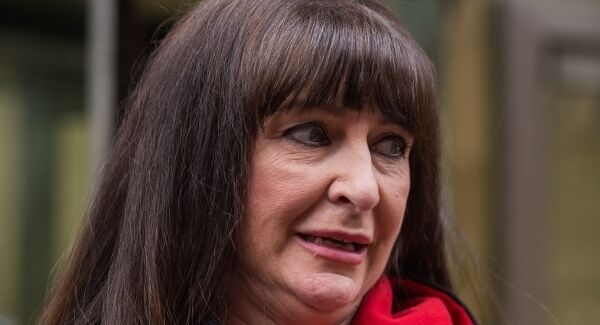 A member of paedophile-hunting group Predator Exposure who identified herself as Christine speaks outside Leeds Crown Court today. A member of paedophile-hunting group Predator Exposure who identified herself as Christine speaks outside Leeds Crown Court today.