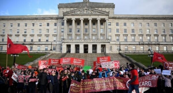 Irish Language protest at Stormont.