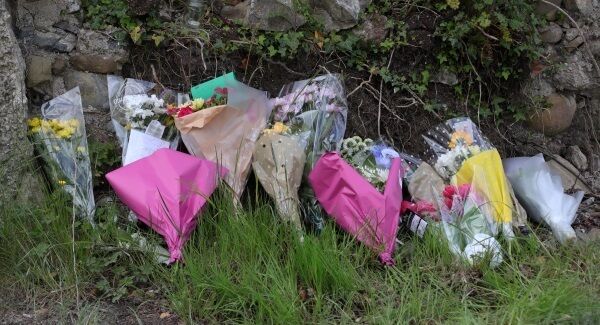 Flowers at the derelict house and farmyard on the Clonee Road, Lucan where the body of 14-year-old Ana Kriegal was found. Picture: Colin Keegan, Collins Dublin. Flowers at the derelict house and farmyard on the Clonee Road, Lucan where the body of 14-year-old Ana Kriegal was found. Picture: Colin Keegan, Collins Dublin.