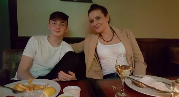 Kim and her son, Dean