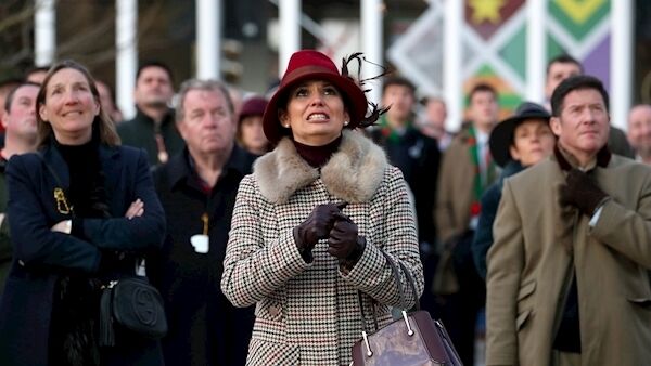 A racegoer reacts during day four of the Cheltenham Festival at Cheltenham Racecourse. Photo: Andrew Matthews/PA Wire A racegoer reacts during day four of the Cheltenham Festival at Cheltenham Racecourse. Photo: Andrew Matthews/PA Wire