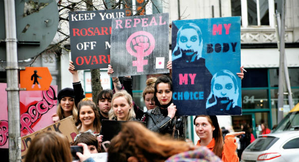 Protest for Repeal in Cork, March earlier this year.