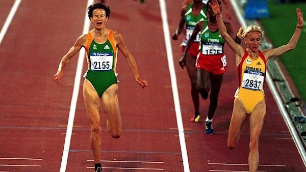Womens 5000 metres final Olympics Sydney 25/9/2000 Sonia O'Sullivan grimaces as Gabriela Szabo crosses the line to win (©INPHO/Billy Stickland) Womens 5000 metres final Olympics Sydney 25/9/2000 Sonia O'Sullivan grimaces as Gabriela Szabo crosses the line to win (©INPHO/Billy Stickland)