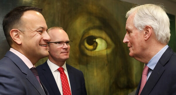 An Taoiseach, Leo Varadkar,Minister for Foreign Affairs and Trade, Simon Coveney and Michel Barnier, European Commission Task Force Chief Negotiator..