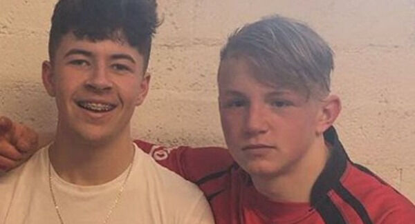 Shay Maloney (left) and Jack Kenneally (right). Pic: Ennis Rugby Club Twitter