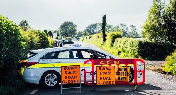 The scene near Buttevant as one Man was pronounced dead and two teens in serious condition after crash between van and tractor in Co Cork The crash took place on the R522 between Buttevant and Liscarroll, Cork. Pic. Brian Arthur.