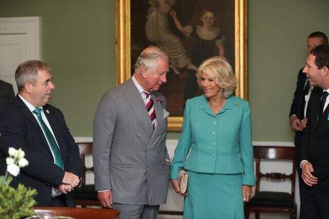 The Prince of Wales and the Duchess of Cornwall were shown around Derrynane House, the ancestral home of Daniel O&rsquo;Connell (Niall Carson/PA)
