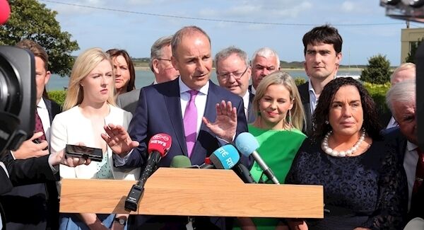 Fianna Fail leader, Michael Martin pictured speaking this morning at the Grand Hotel, Malahide for the first day of a Fianna Fáil Parliamentary Party think-in. Picture Colin Keegan