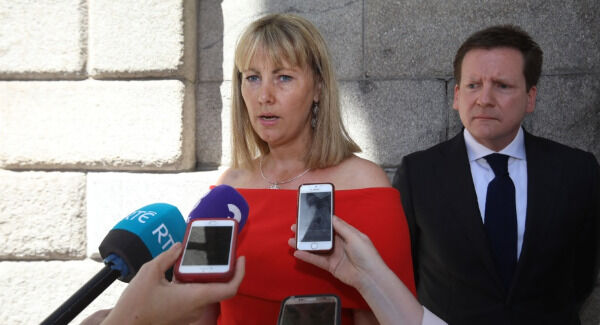 Emma Mhic Mhathúna with solicitor Cian O'Carroll Emma Mhic Mhathúna with solicitor Cian O'Carroll
