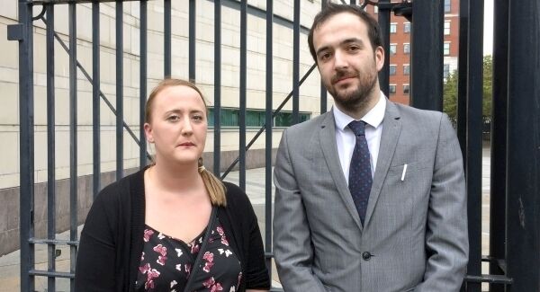 Louise Whyte and family solicitor Matthew McKenna outside Belfast Coroner's Court today. Louise Whyte and family solicitor Matthew McKenna outside Belfast Coroner's Court today.