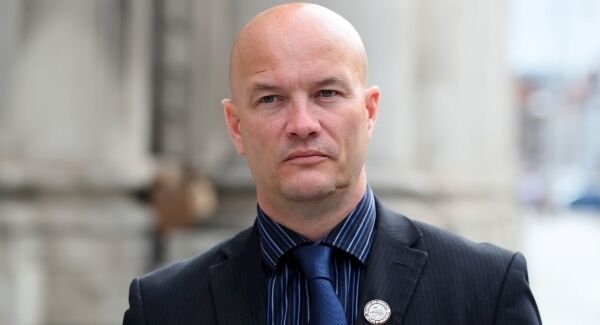 Ciaran MacAirt outside the High Court today.