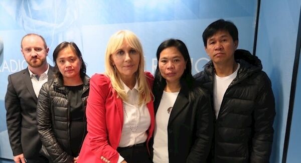 Raymond Garrett, Vanda Brady, Miriam O'Callaghan, Teresita and Danilo Valdez. Raymond Garrett, Vanda Brady, Miriam O'Callaghan, Teresita and Danilo Valdez.