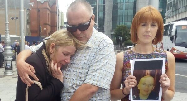 Karl's parents Cathy and Anthony Robertson and cousin Aisling Reid outside court today. Karl's parents Cathy and Anthony Robertson and cousin Aisling Reid outside court today.