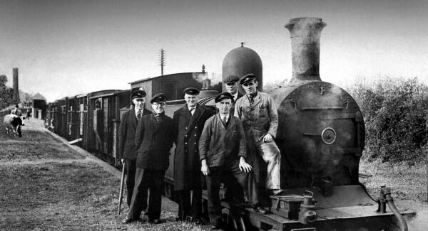 CIE railway men with the last livestock train to leave Macroom station in November, 1953. Picture: Irish Examiner Archive
