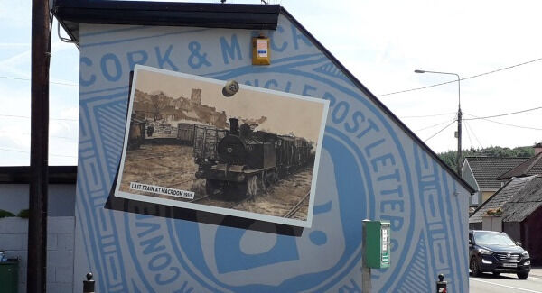 The new mural in Macroom town, Co Cork, captures the last goods train journey in November, 1953.