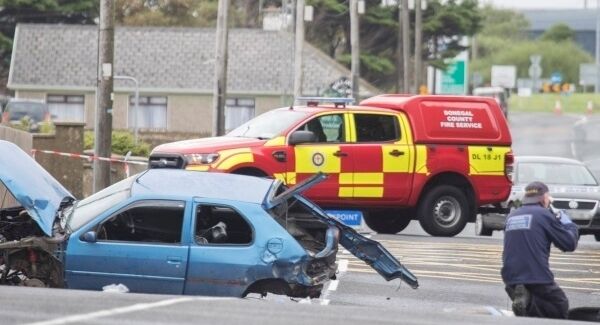 The scene of the fatal accident in Bundoran today. Pic: North West Newspix.