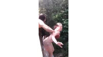 VIDEO: Shocking moment teenage girl pushed from a bridge caught on camera