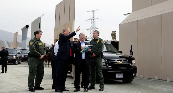 Latest: Donald Trump prefers fully concrete wall, but says it needs to be see-through
