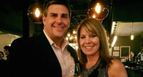 Jennifer Riordan pictured with her husband Michael. Pic via Facebook.