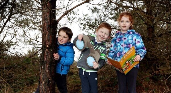 Ciarán Walsh, Harry Heffernan, and Isabelle Geraghty, pupils at Coolanarney National School, Tullamore, Co Offaly, launching the Bord na Móna Eco Rangers at Lough Boora Discovery, Co Offaly. Ciarán Walsh, Harry Heffernan, and Isabelle Geraghty, pupils at Coolanarney National School, Tullamore, Co Offaly, launching the Bord na Móna Eco Rangers at Lough Boora Discovery, Co Offaly.