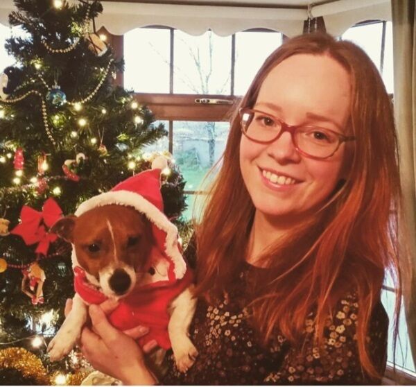 Bríd with her Jack Russell Melanie.