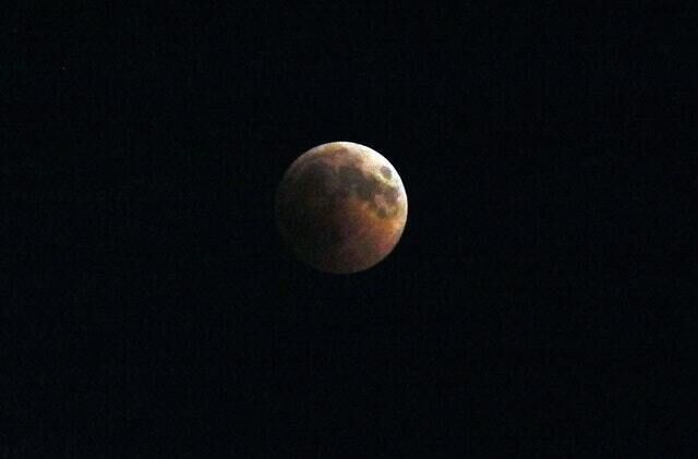 A blood moon rises over Turkish capital Ankara (Burhan Ozbilici/AP)