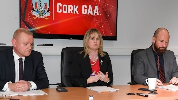Cork GAA officers, Diarmuid Gowen, treasurer, Tracey Kennedy, chairperson, and Kevin O'Donovan, CEO, at Páirc Uí Chaoimh. Picture: David Keane Cork GAA officers, Diarmuid Gowen, treasurer, Tracey Kennedy, chairperson, and Kevin O'Donovan, CEO, at Páirc Uí Chaoimh. Picture: David Keane