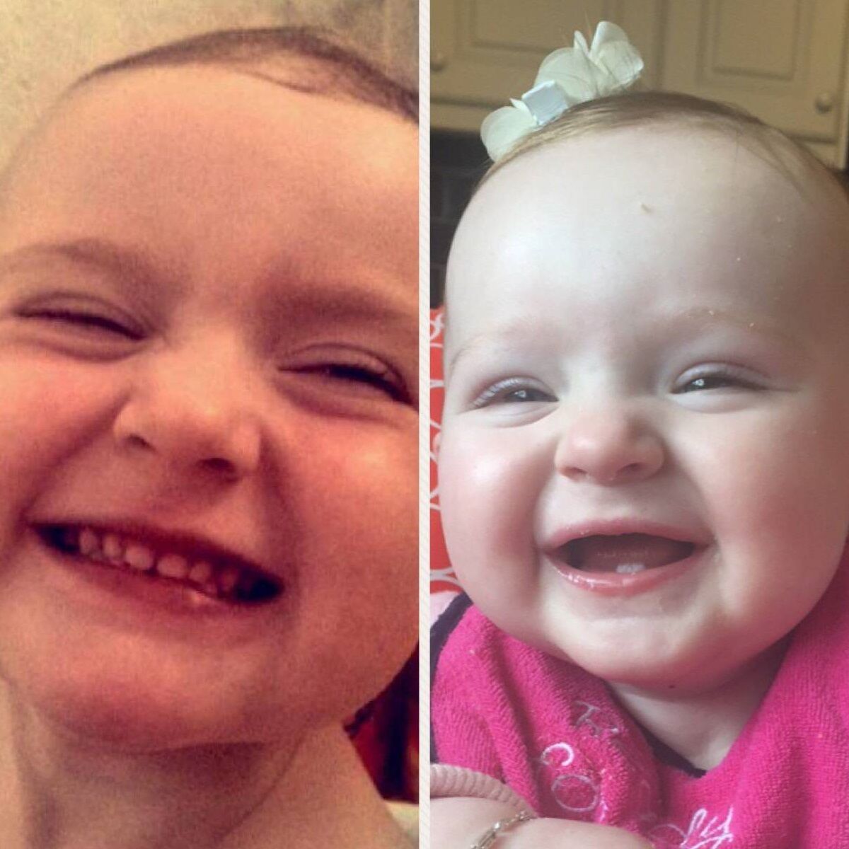 Ella Martin, 3 (left) and her baby sister Maya, 10 months. Ella Martin, 3 (left) and her baby sister Maya, 10 months.