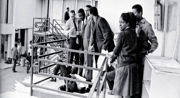 Police stand with civil rights leaders Ralph Abernathy, Andrew Young, and Jesse Jackson, and others on the balcony of the Lorraine Motel over body of slain American civil rights leader Dr. Martin Luther King, Jr. Pic: Joseph Louw/The LIFE Images Collection/Getty Images Police stand with civil rights leaders Ralph Abernathy, Andrew Young, and Jesse Jackson, and others on the balcony of the Lorraine Motel over body of slain American civil rights leader Dr. Martin Luther King, Jr. Pic: Joseph Louw/The LIFE Images Collection/Getty Images