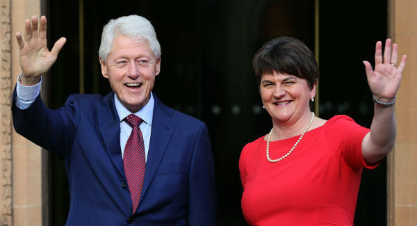 Bill Clinton and Arlene Foster. Bill Clinton and Arlene Foster.