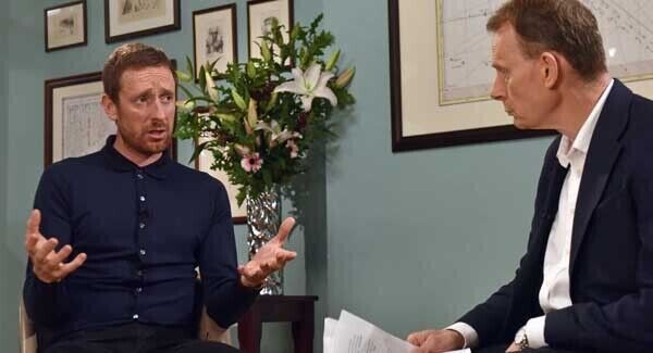 Bradley Wiggins speaking with the BBC's Andrew Marr.