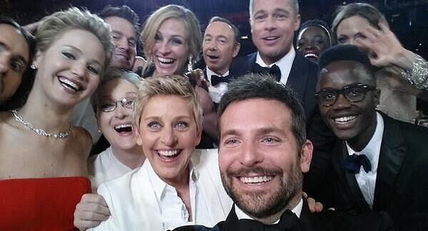 Famous Oscar selfie from 2014. Famous Oscar selfie from 2014.