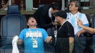 Report: Maradona taken to hospital after Argentina victory