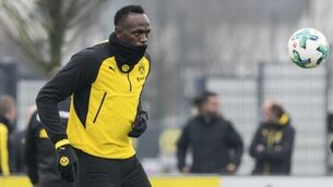 Watch: Usain Bolt scores header during trial with Borussia Dortmund 