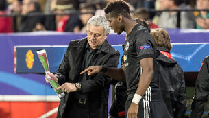 Paul Pogba absent from Man United training ahead of Champions League clash