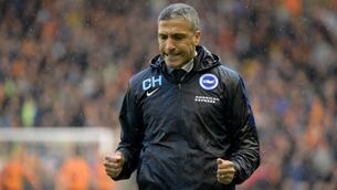 Brighton boss Chris Hughton backs Liverpool in title race