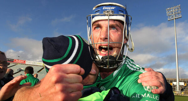 O'Mahony celebrating a county title win with Kilmallock in 2014