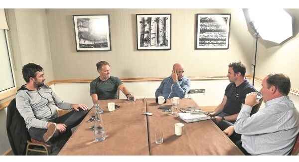 Pictured from left, Peter Canavan, Joe McMahon, Feargal Logan, and John Lynch during a gathering of former Tyrone players