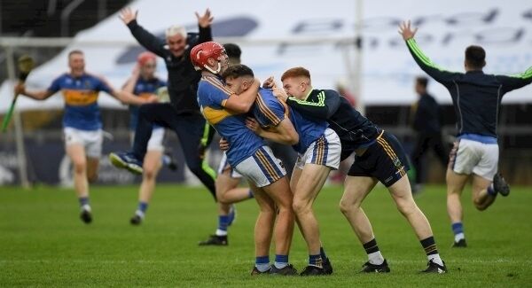 Tipp players celebrate at the final whistle