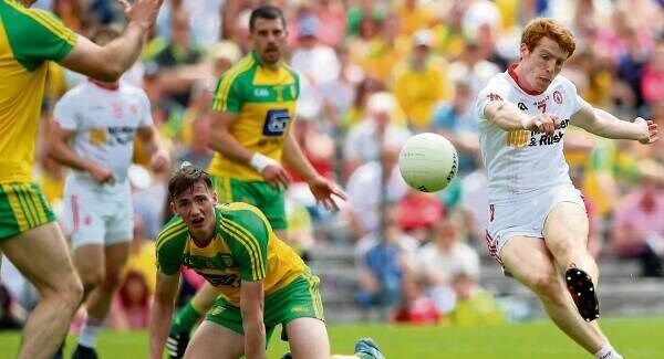 Tyrone’s Peter Harte gets his shot away in last year’s Ulster SFC semi-final. Pic: James Crombie Tyrone’s Peter Harte gets his shot away in last year’s Ulster SFC semi-final. Pic: James Crombie