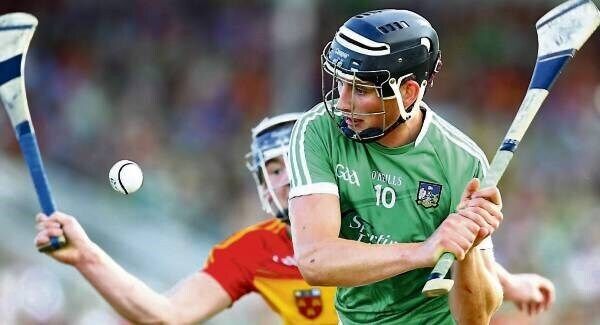Limerick’s Gearóid Hegarty shoots on goal during Saturday’s All-Ireland SHC preliminary quarter-final win over Carlow. The win sets up a mouthwatering clash with Kilkenny next Sunday for John Kiely’s side. Picture: Ken Sutton, Inpho