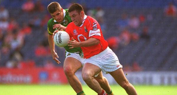 Joe Kavanagh, Cork, in action against Kerry's Éamonn Fitzmaurice in the 2002 All-Ireland SFC semi-final, Croke Park, Dublin. Pic: Sportsfile