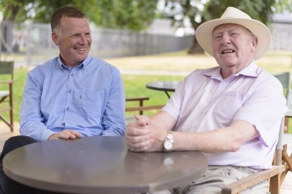 Former Clare hurler Frank Lohan with his dad, the former Clare and Galway hurler, Gus Lohan. Picture: Don Moloney/ Press 22. Former Clare hurler Frank Lohan with his dad, the former Clare and Galway hurler, Gus Lohan. Picture: Don Moloney/ Press 22.
