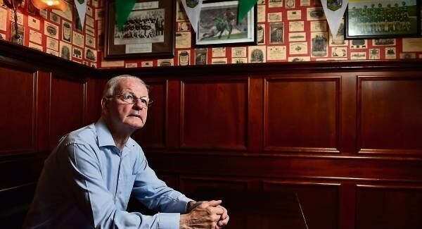Éamonn ‘Ned’ Rea, former Limerick hurler and All-Ireland winner, at the Halfway House in Walkinstown, Dublin. The bar was a pre-match stop-off for Limerick fans. Picture: Seb Daly.