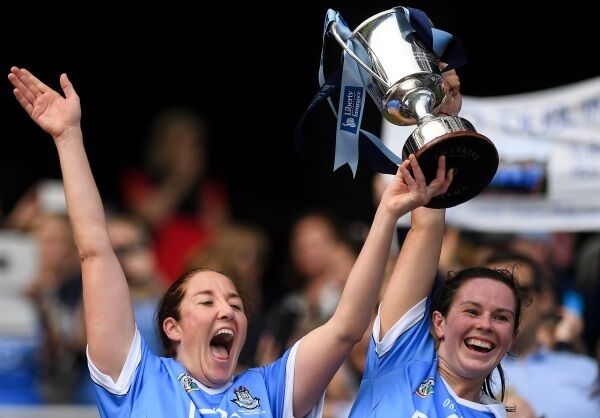 Emer Keenan, left, and Deirdre Johnstone of Dublin lift the Kathleen Mills cup. Pic: Piaras Ó Mídheach/Sportsfile Emer Keenan, left, and Deirdre Johnstone of Dublin lift the Kathleen Mills cup. Pic: Piaras Ó Mídheach/Sportsfile