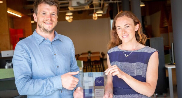 John Monahan and Elizabeth Clyne of NOJI Architects with their RIAI Future Award from the 2018 RIAI Architecure Awards. John Monahan and Elizabeth Clyne of NOJI Architects with their RIAI Future Award from the 2018 RIAI Architecure Awards.