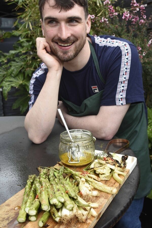 William Murray of Currabinny with asparagus, spring onion and fennel bulb.