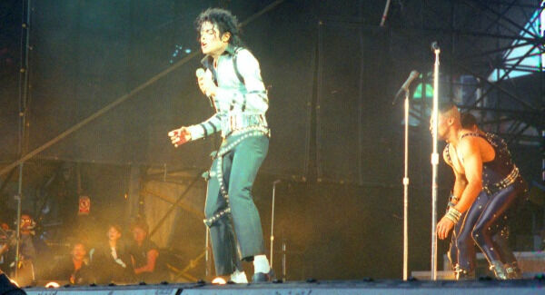 Michael Jackson on stage in Cork in 1988.